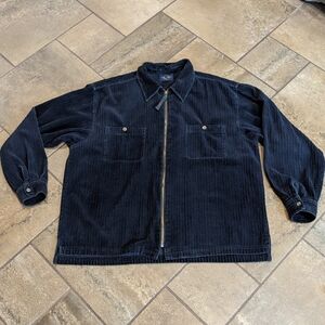 R2 Men's Corduroy Zip Up Jacket Size XL Black